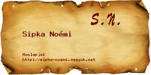 Sipka Noémi névjegykártya